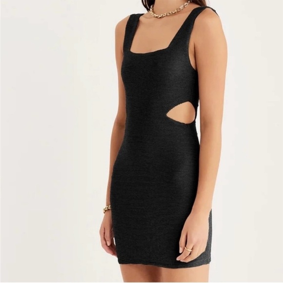 Rumer The Label Rosa Square Neck Dress In Black - Picture 1 of 4